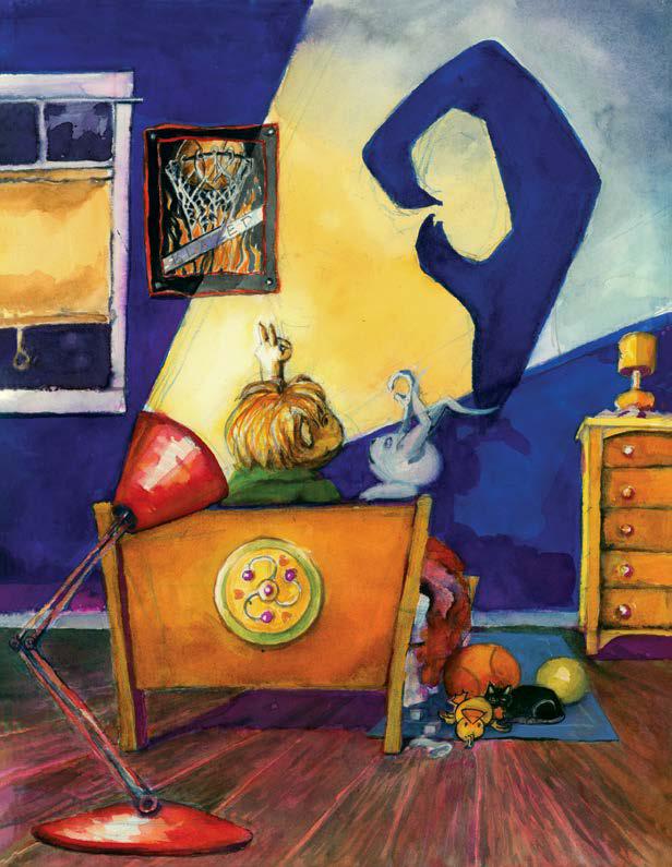 A spread from Jasper's Shadow is Missing